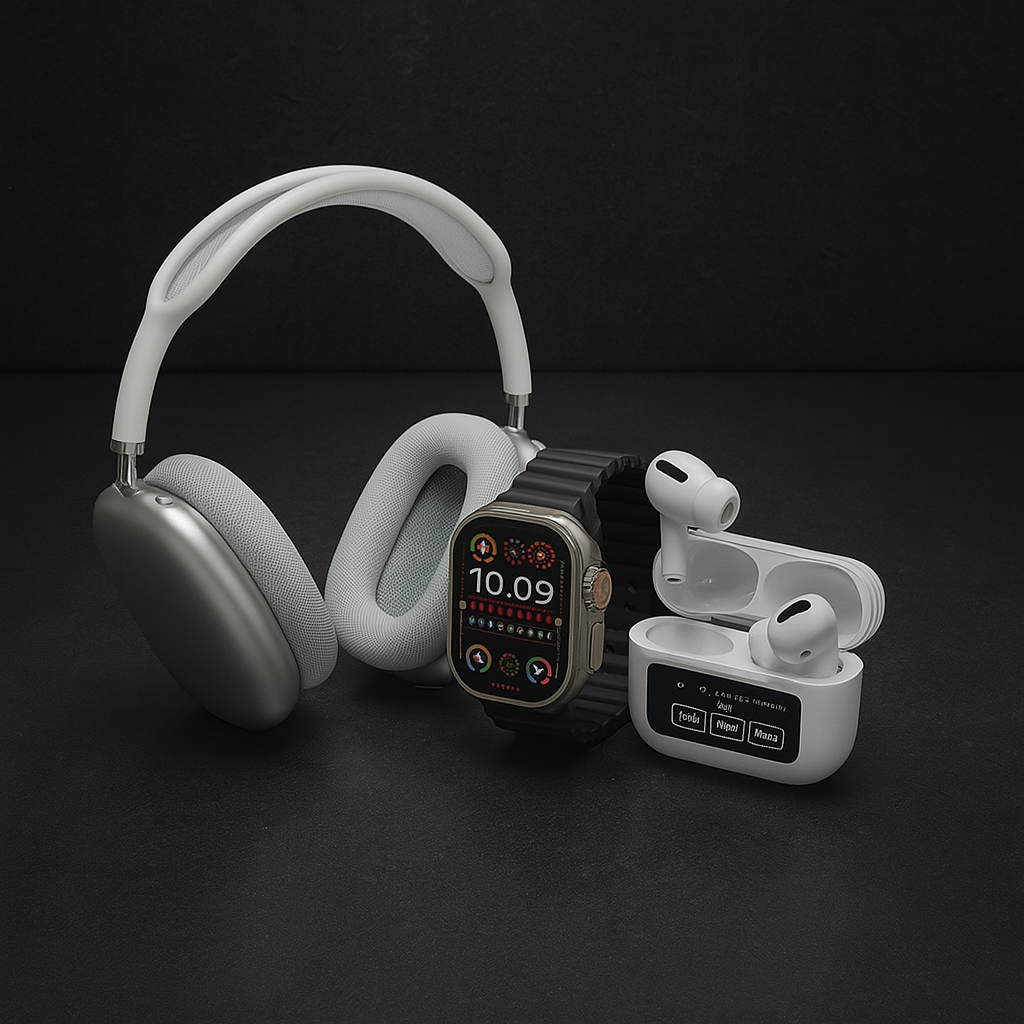 Combo diadema+Reloj+Aud con Pantalla