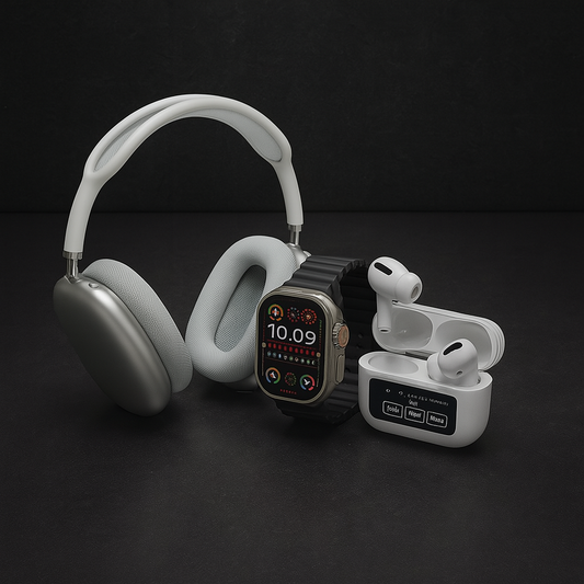 Combo diadema+Reloj+Aud con Pantalla