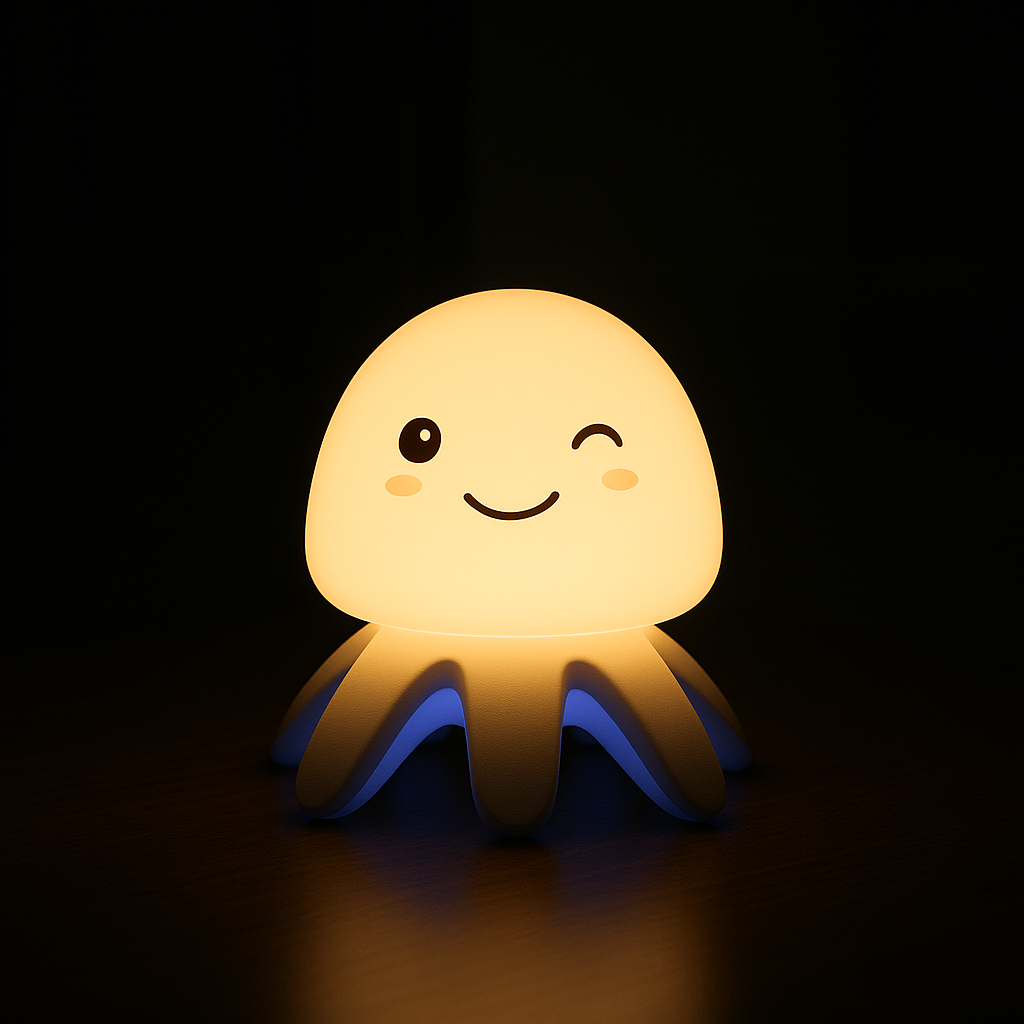 Lampara de silicona con música de medusa