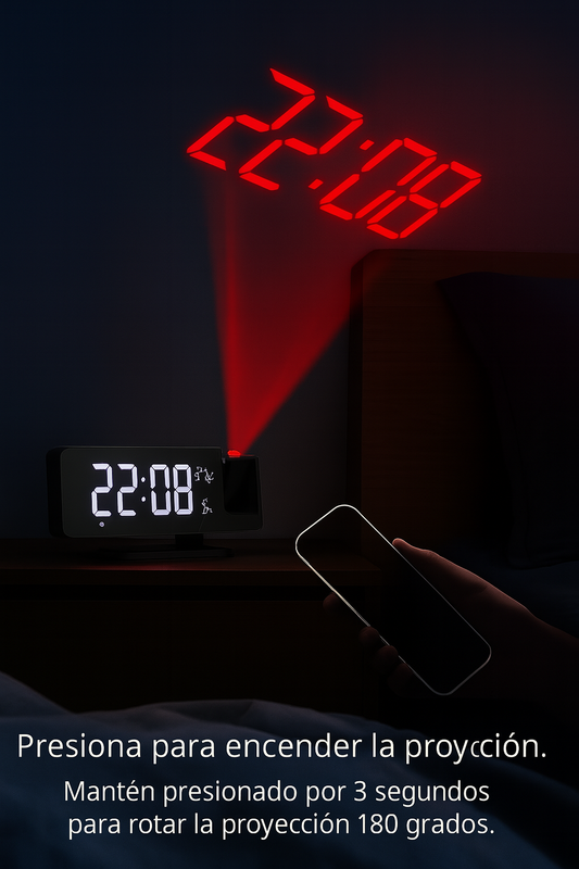 Reloj Despertador Digital De Proyección